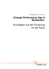 Energie Performance Gap in Neubauten. Grundlagen aus der Forschung für die Praxis