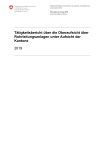 Tätigkeitsbericht über die Oberaufsicht über Rohrleitungsanlagen unter Aufsicht der Kantone 2019
