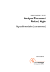 Analyse Pincement Reitzel, Aigle. Agroalimentaire (conserves)