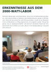 Erkenntnisse aus dem 2000-Watt-Labor