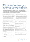 Mindestanforderungen für neue Schweissgeräte