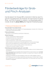 Förderbeiträge für Grob- und Pinch-Analysen