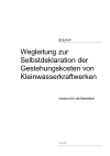 Wegleitung zur Selbstdeklaration der Gestehungskosten von Kleinwasserkraftwerken