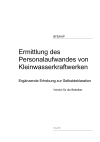 Ermittlung des Personalaufwandes von Kleinwasserkraftwerken. Ergänzende Erhebung zur Selbstdeklaration