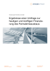 Ergebnisse einer Umfrage zur heutigen und künftigen Finanzierung des Fernwärmeausbaus