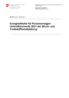 Energieetikette für Personenwagen: Umweltkennwerte 2021 der Strom- und Treibstoffbereitstellung