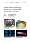Conference on Combustion Research in Switzerland 17th September 2019, ETH Zurich Zentrum Campus