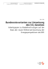 Bundesratsvarianten zur Umsetzung des CO2-Gesetzes