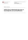 Abklärungen zu Mindestanforderungen an Gewerbegeräte und Leuchtstofflampen