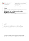 Schätzung des Energieverbrauchs der Schweiz im Jahr 2021