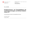Energieverbrauch und Energieeffizienz der neuen Personenwagen und leichten Nutzfahrzeuge 2021