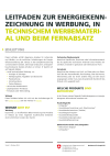 Leitfaden zur Energiekennzeichnung in Werbung, in technischem Werbematerial und beim Fernabsatz