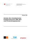 Analyse des schweizerischen Energieverbrauchs 2000 - 2021 nach Verwendungszwecken