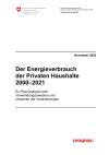 Der Energieverbrauch der Privaten Haushalte 2000 bis 2021: Ex-post-Analyse nach Verwendungszwecken und Ursachen der Veränderungen
