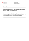Energieverbrauch in der Schweiz 2021 nach NOGA Stufe 2 (Abteilungen)
