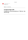 Energiestrategie 2050 - Fünfjährliche Berichterstattung im Rahmen des Monitorings