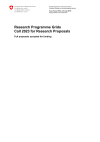 Call 2023 for Research Proposals – Research Programme Grids
