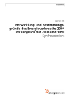 Entwicklung und Bestimmungsgründe des Energieverbrauchs 2004 im Vergleich mit 2003 und 1990