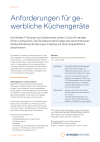 Anforderungen für gewerbliche Küchengeräte