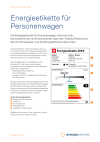 Energieetikette für Personenwagen