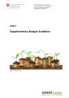 SWEET: Supplementary Budget Guideline