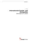 Internationale Energie- und Klimapolitik. Jahresbericht 2004