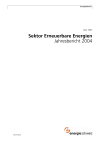 Sektor Erneuerbare Energien. Jahresbericht 2004