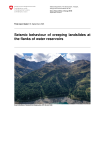 Seismic behaviour of creeping landslides at the flanks of water reservoirs