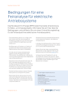 Bedingungen für eine Feinanalyse für elektrische Antriebssysteme