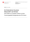 Ein Förderrahmen für grünen Wasserstoff in der Schweiz