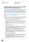 Research Program Energy-Economy-Society (EWG), Call 2023-2024 for Research Proposals