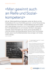 «Man gewinnt auch an Reife und Sozialkompetenz »