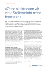 «Ohne sie könnten wir viele Stellen nicht mehr besetzen»