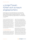«Junge Frauen fühlen sich so kaum angesprochen »