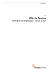 Ville de Genève. Politique énergétique. Bilan 2004