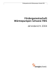 Fördergemeinschaft Wärmepumpen Schweiz FWS. Jahresbericht 2004