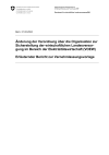 Änderung der Verordnung über die Organisation zur Sicherstellung der wirtschaftlichen Landesversorgung im Bereich der Elektrizitätswirtschaft (VOEW)