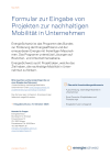Formular zur Eingabe von Projekten zur nachhaltigen Mobilität in Unternehmen