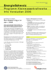 Programm Kleinwasserkraftwerke - Info Vorstudien 2006