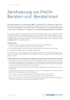 Zertifizierung von PinCH-Beratern und -Beraterinnen