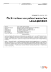 Ökoinventare von petrochemischen Lösungsmitteln, Schlussbericht