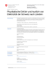 Physikalische Einfuhr und Ausfuhr von Elektrizität der Schweiz nach Ländern