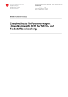 Energieetikette für Personenwagen: Umweltkennwerte 2022 der Strom- und Treibstoffbereitstellung