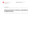 Erläuternder Bericht zur Revision vom Mai 2026 der Energieverordnung