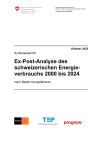 Ex-Post-Analyse des schweizerischen Energieverbrauchs 2000 bis 2024 nach Bestimmungsfaktoren
