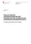 Regulatorische Anforderungen bei der Integration der Schweiz in das europäische Wasserstoffnetz