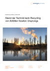 Stand der Technik beim Recycling von Abfällen fossilen Ursprungs