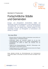Fortschrittliche Städte und Gemeinden - Merkblatt für Projektanden