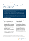 Finanzierung selbstgenutztes  Wohneigentum