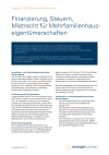 Finanzierung, Steuern, Mietrecht für Mehrfamilienhauseigentümerschaften